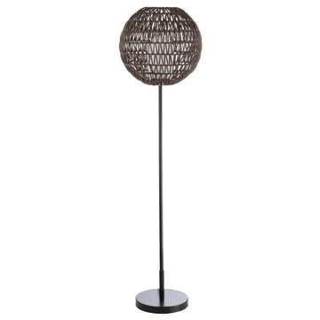 Bea 61" Outdoor Woven Globe LED Floor Lamp - JONATHAN Y